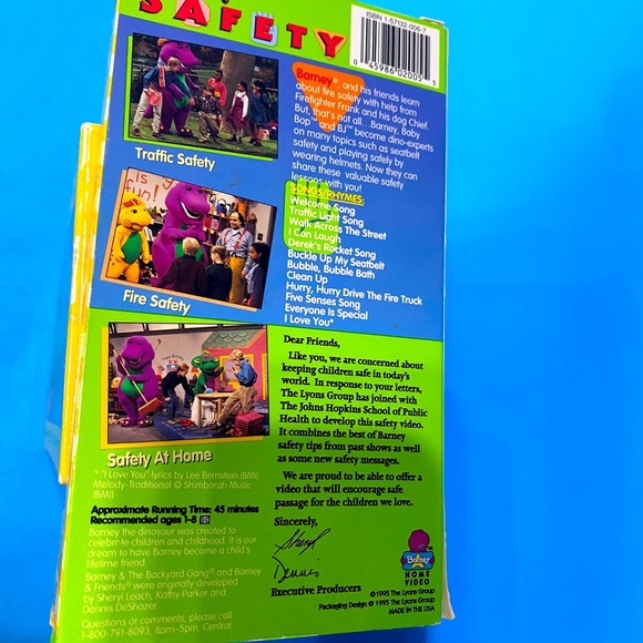 BARNEY HOME VIDEO VTG 90s BARNEY SAFETY & HOME SWEET HOMES VHS w/ORIGINAL BOXES - Picture 9 of 11